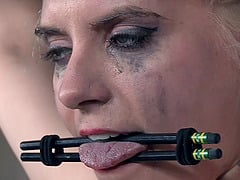 Blonde being punished by her mistress for being a dirty girl